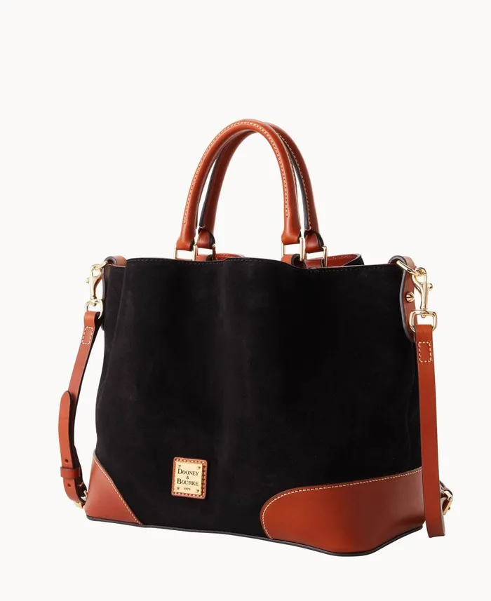 Dooney and Bourke Satchels Suede Brenna Black 8211 WomenMen