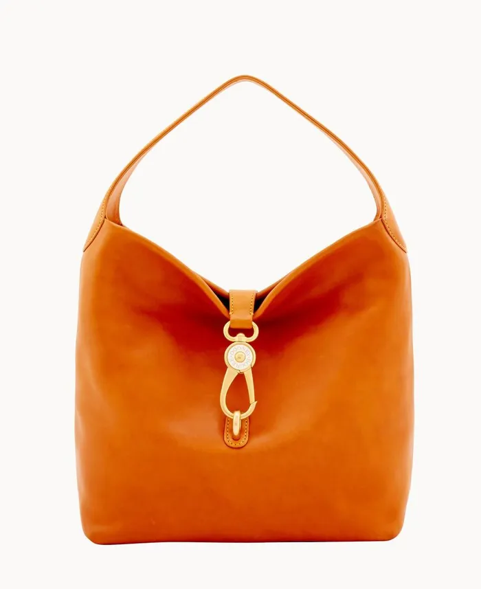 Dooney and Bourke Shoulder Bags Florentine Logo Lock Shoulder Bag Natural 8211 WomenMen Dooney and Bourke Shoulder Bags Florentine Logo Lock Shoulder Bag Natural 8211 WomenMen