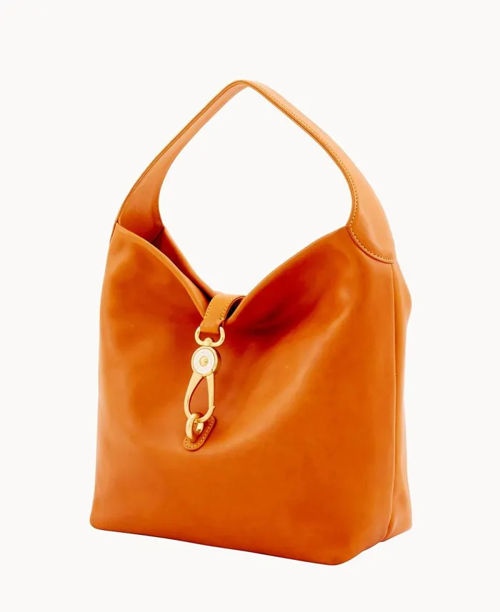 Dooney and Bourke Shoulder Bags Florentine Logo Lock Shoulder Bag Natural 8211 WomenMen Dooney and Bourke Shoulder Bags Florentine Logo Lock Shoulder Bag Natural 8211 WomenMen
