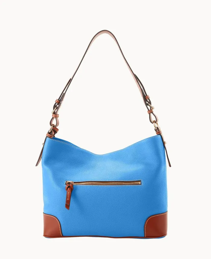 Dooney and Bourke Shoulder Bags Pebble Grain Large Sac Azure 8211 WomenMen