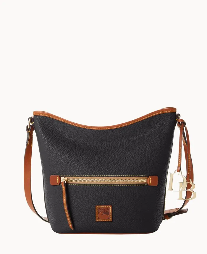 Dooney and Bourke Shoulder Bags Pebble Grain Zip Sac Black 8211 WomenMen