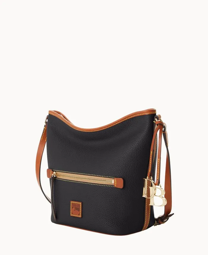 Dooney and Bourke Shoulder Bags Pebble Grain Zip Sac Black 8211 WomenMen