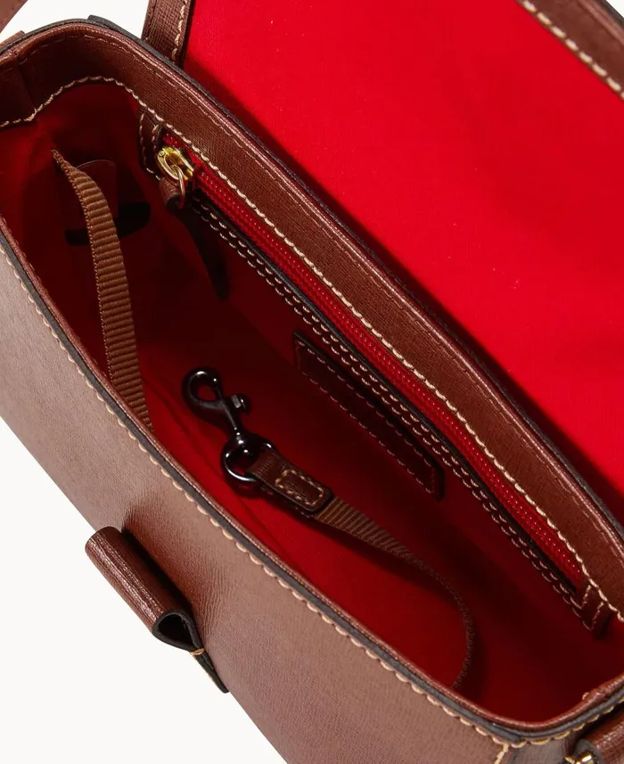 Dooney and Bourke Shoulder Bags Saffiano Kyra Bag Amber 8211 WomenMen