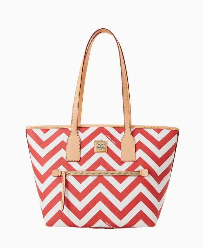Dooney and Bourke Totes Chevron Small Tote Red 8211 WomenMen