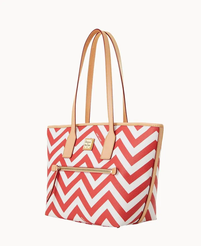 Dooney and Bourke Totes Chevron Small Tote Red 8211 WomenMen
