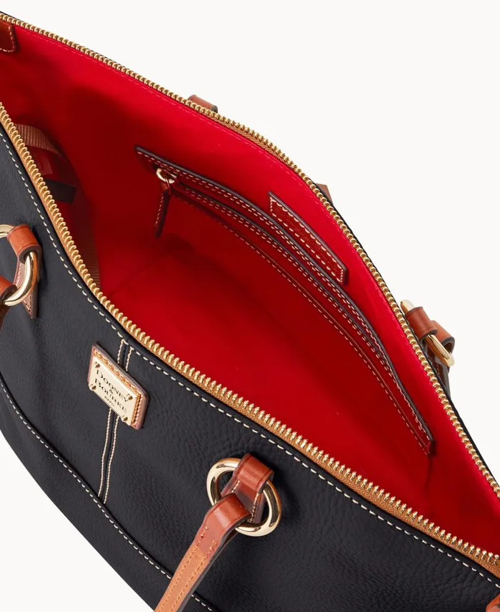 Dooney and Bourke Totes Pebble Grain Small Tobi Tote Black 8211 WomenMen