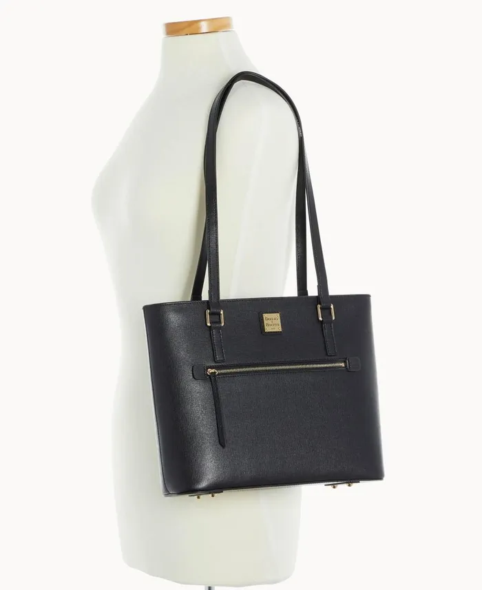 Dooney and Bourke Totes Saffiano Shopper Black 8211 WomenMen