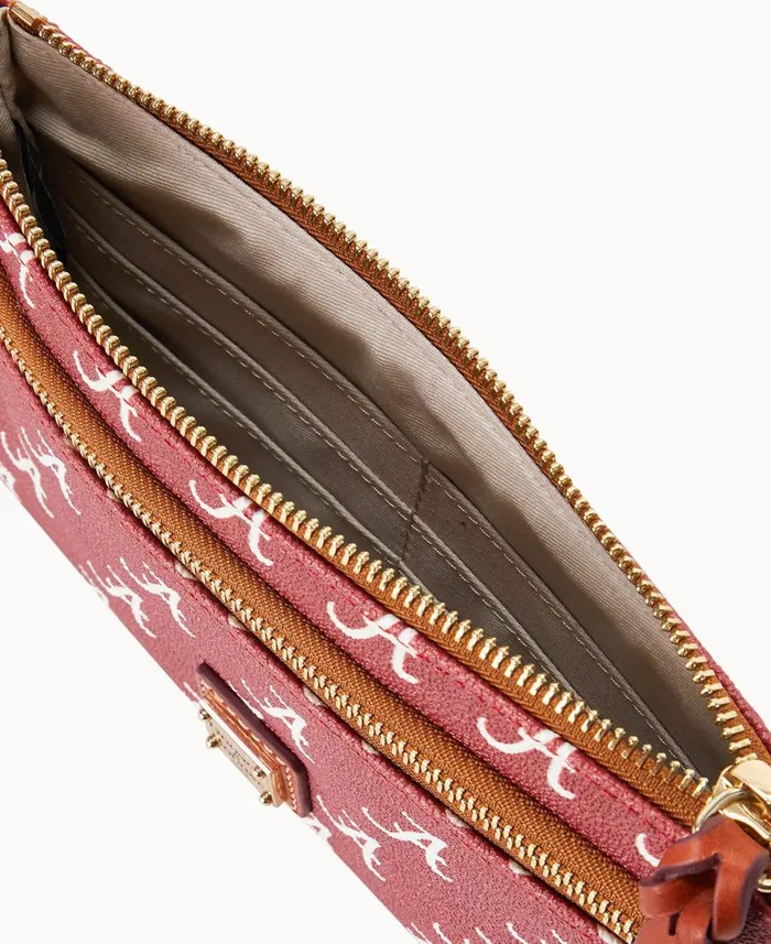Dooney and Bourke Wallets Collegiate University Of Alabama Double Zip Wristlet University Of Alabam 8211 WomenMen