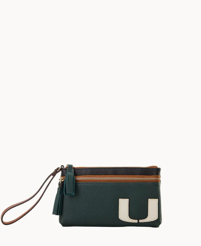 Dooney and Bourke Wallets Collegiate University Of Miami Double Zip Wristlet University Of Miami 8211 WomenMen Dooney and Bourke Wallets Collegiate University Of Miami Double Zip Wristlet University Of Miami 8211 WomenMen