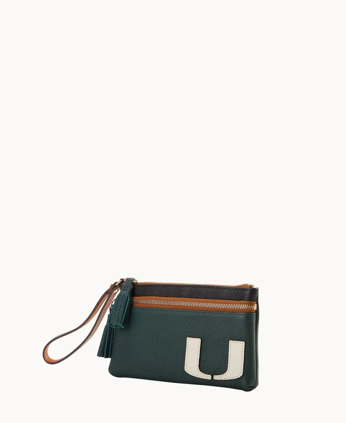 Dooney and Bourke Wallets Collegiate University Of Miami Double Zip Wristlet University Of Miami 8211 WomenMen Dooney and Bourke Wallets Collegiate University Of Miami Double Zip Wristlet University Of Miami 8211 WomenMen