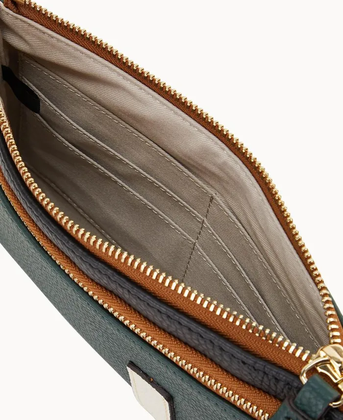 Dooney and Bourke Wallets Collegiate University Of Miami Double Zip Wristlet University Of Miami 8211 WomenMen Dooney and Bourke Wallets Collegiate University Of Miami Double Zip Wristlet University Of Miami 8211 WomenMen