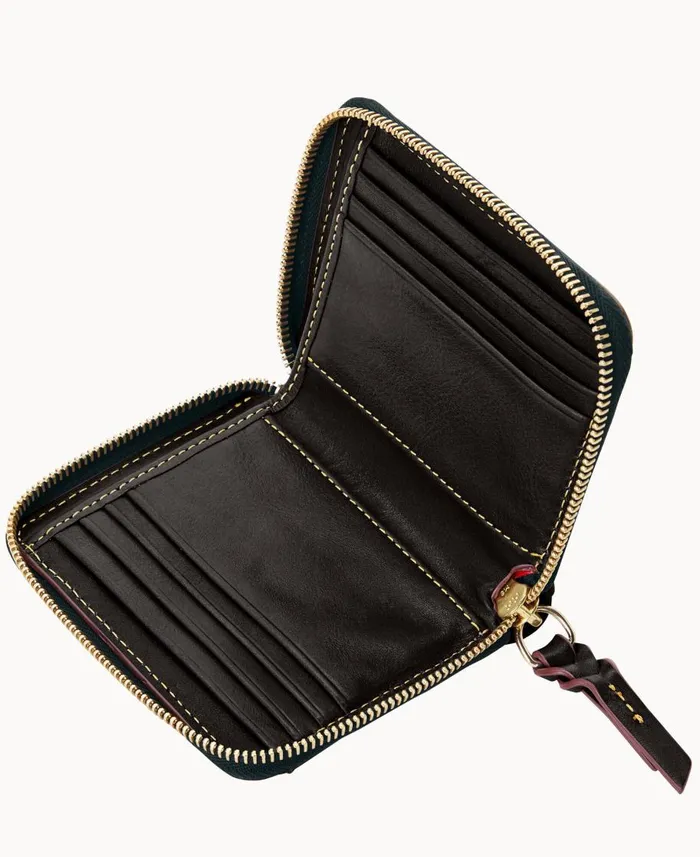 Dooney and Bourke Wallets Florentine Small Zip Around Wallet Black Black 8211 WomenMen Dooney and Bourke Wallets Florentine Small Zip Around Wallet Black Black 8211 WomenMen