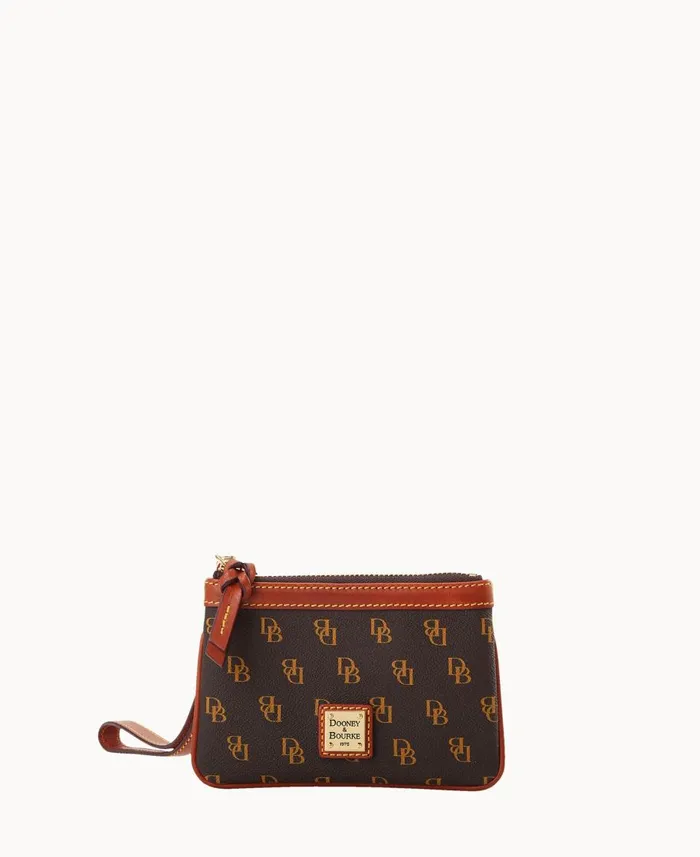 Dooney and Bourke Wallets Gretta Medium Wristlet Brown Tmoro 8211 WomenMen