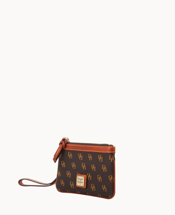 Dooney and Bourke Wallets Gretta Medium Wristlet Brown Tmoro 8211 WomenMen