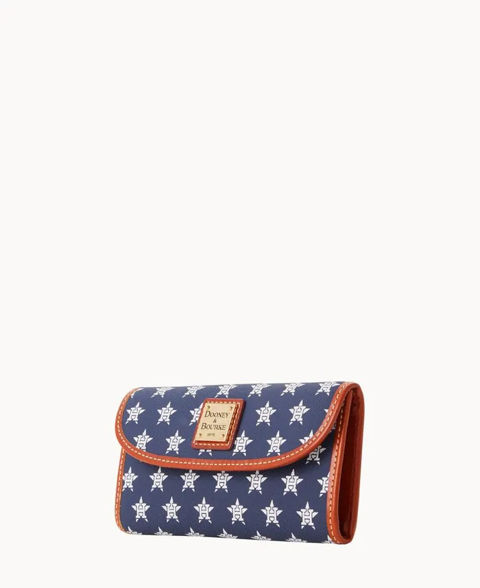 Dooney and Bourke Wallets MLB Astros Continental Clutch Astros 8211 WomenMen Dooney and Bourke Wallets MLB Astros Continental Clutch Astros 8211 WomenMen