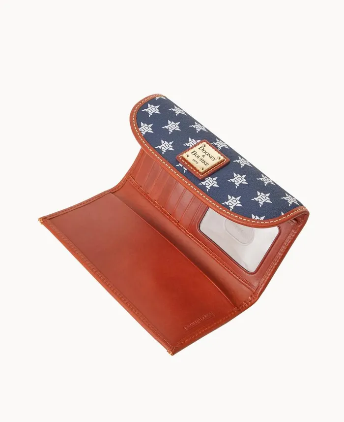 Dooney and Bourke Wallets MLB Astros Continental Clutch Astros 8211 WomenMen Dooney and Bourke Wallets MLB Astros Continental Clutch Astros 8211 WomenMen