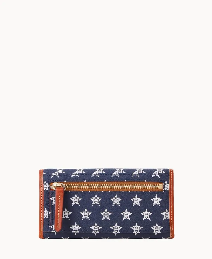 Dooney and Bourke Wallets MLB Astros Continental Clutch Astros 8211 WomenMen Dooney and Bourke Wallets MLB Astros Continental Clutch Astros 8211 WomenMen