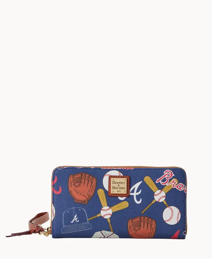 Dooney and Bourke Wallets MLB Braves Large Zip Around Wristlet Braves 8211 WomenMen Dooney and Bourke Wallets MLB Braves Large Zip Around Wristlet Braves 8211 WomenMen