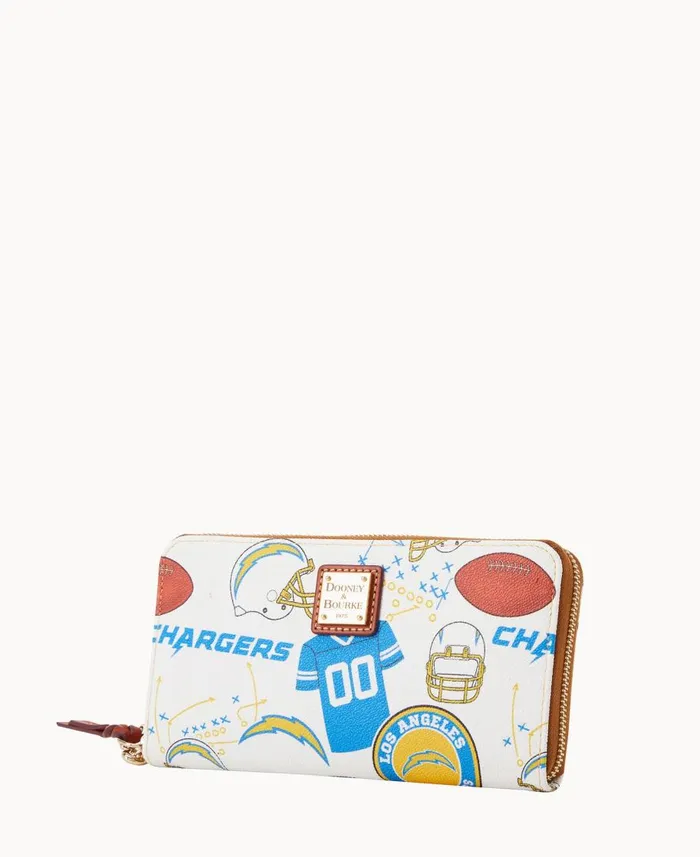Dooney and Bourke Wallets NFL Chargers Large Zip Around Wristlet Chargers 8211 WomenMen Dooney and Bourke Wallets NFL Chargers Large Zip Around Wristlet Chargers 8211 WomenMen