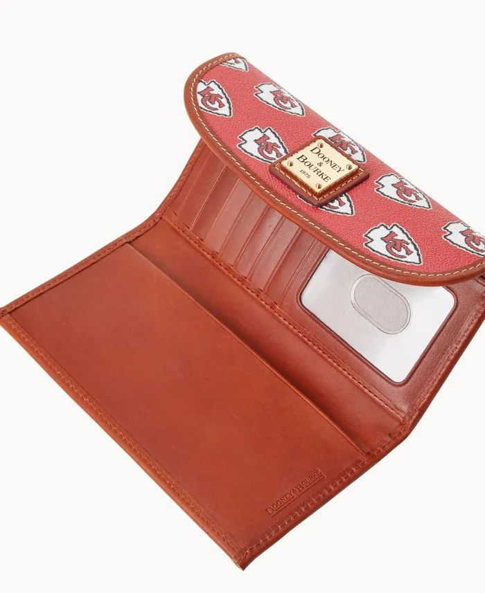Dooney and Bourke Wallets NFL Chiefs Continental Clutch Chiefs 8211 WomenMen Dooney and Bourke Wallets NFL Chiefs Continental Clutch Chiefs 8211 WomenMen
