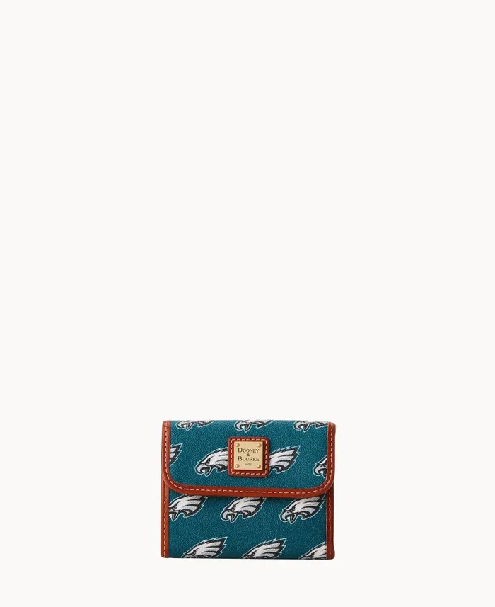 Dooney and Bourke Wallets NFL Eagles Flap Credit Card Wallet Eagles 8211 WomenMen Dooney and Bourke Wallets NFL Eagles Flap Credit Card Wallet Eagles 8211 WomenMen