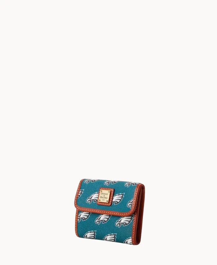 Dooney and Bourke Wallets NFL Eagles Flap Credit Card Wallet Eagles 8211 WomenMen