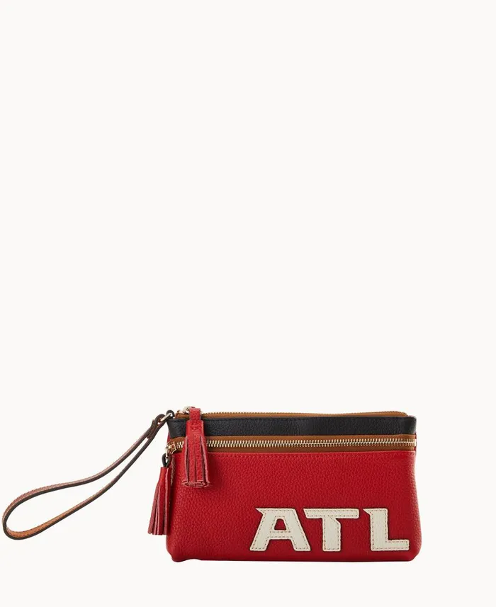 Dooney and Bourke Wallets NFL Falcons Double Zip Wristlet Falcons 8211 WomenMen Dooney and Bourke Wallets NFL Falcons Double Zip Wristlet Falcons 8211 WomenMen