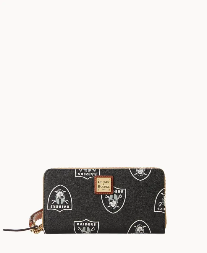 Dooney and Bourke Wallets NFL Raiders Large Zip Around Wristlet Raiders 8211 WomenMen Dooney and Bourke Wallets NFL Raiders Large Zip Around Wristlet Raiders 8211 WomenMen