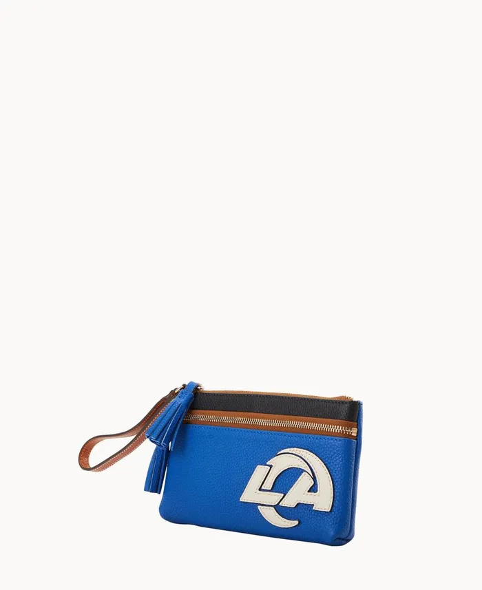 Dooney and Bourke Wallets NFL Rams Double Zip Wristlet Rams 8211 WomenMen