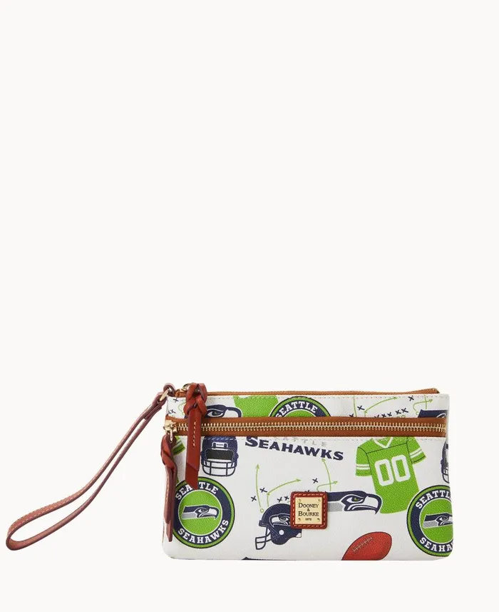 Dooney and Bourke Wallets NFL Seahawks Double Zip Wristlet Seattle Seahawks 8211 WomenMen Dooney and Bourke Wallets NFL Seahawks Double Zip Wristlet Seattle Seahawks 8211 WomenMen