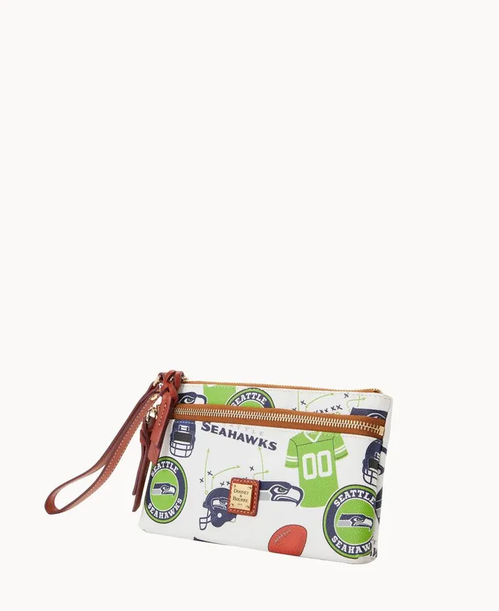 Dooney and Bourke Wallets NFL Seahawks Double Zip Wristlet Seattle Seahawks 8211 WomenMen Dooney and Bourke Wallets NFL Seahawks Double Zip Wristlet Seattle Seahawks 8211 WomenMen