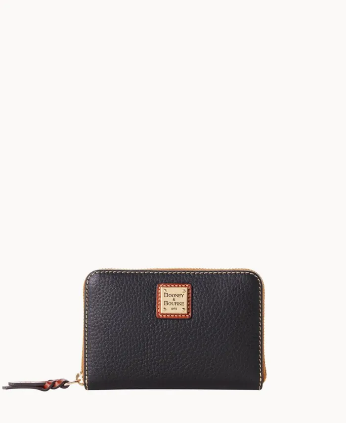 Dooney and Bourke Wallets Pebble Grain Medium Zip Around Wallet Black 8211 WomenMen Dooney and Bourke Wallets Pebble Grain Medium Zip Around Wallet Black 8211 WomenMen