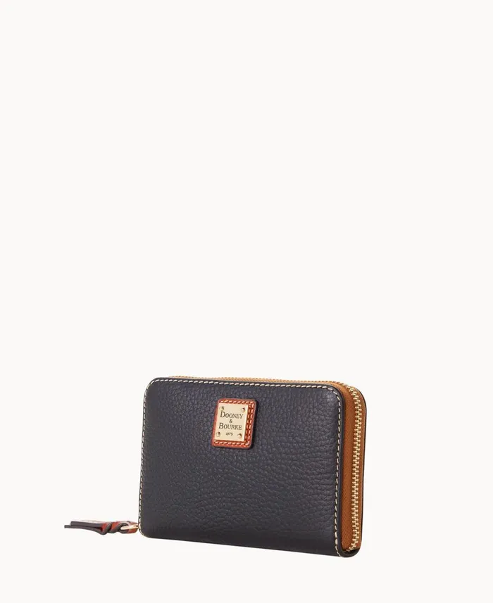 Dooney and Bourke Wallets Pebble Grain Medium Zip Around Wallet Black 8211 WomenMen Dooney and Bourke Wallets Pebble Grain Medium Zip Around Wallet Black 8211 WomenMen