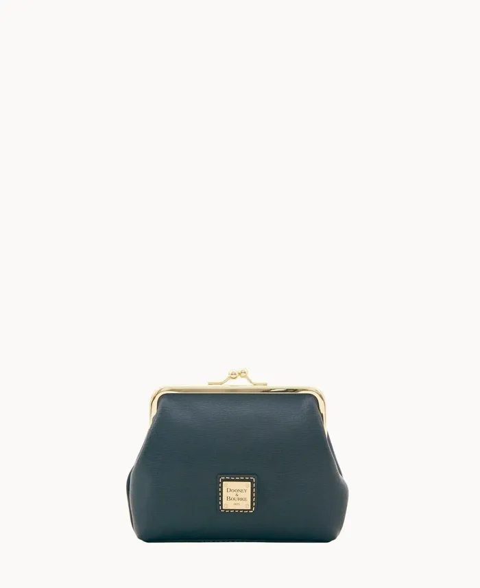 Dooney and Bourke Wallets Saffiano Large Framed Purse Black 8211 WomenMen