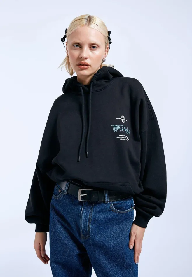 Dr Denim Sweatshirts and Hoodies Women Siri Hoodie 8211 Black Thank You Black Thank You