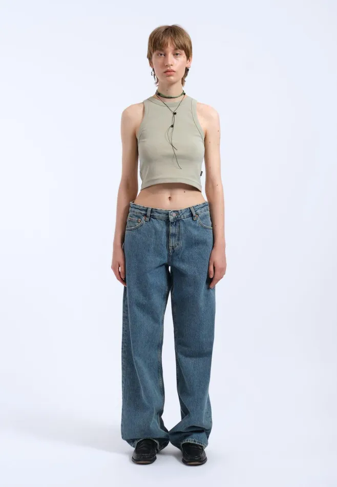 Dr Denim Tees and Tanks Women Bey Crop Top 8211 Seagrass Seagrass