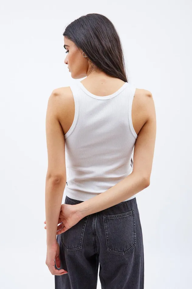 Dr Denim Tees and Tanks Women Demi Tank Top 8211 White White