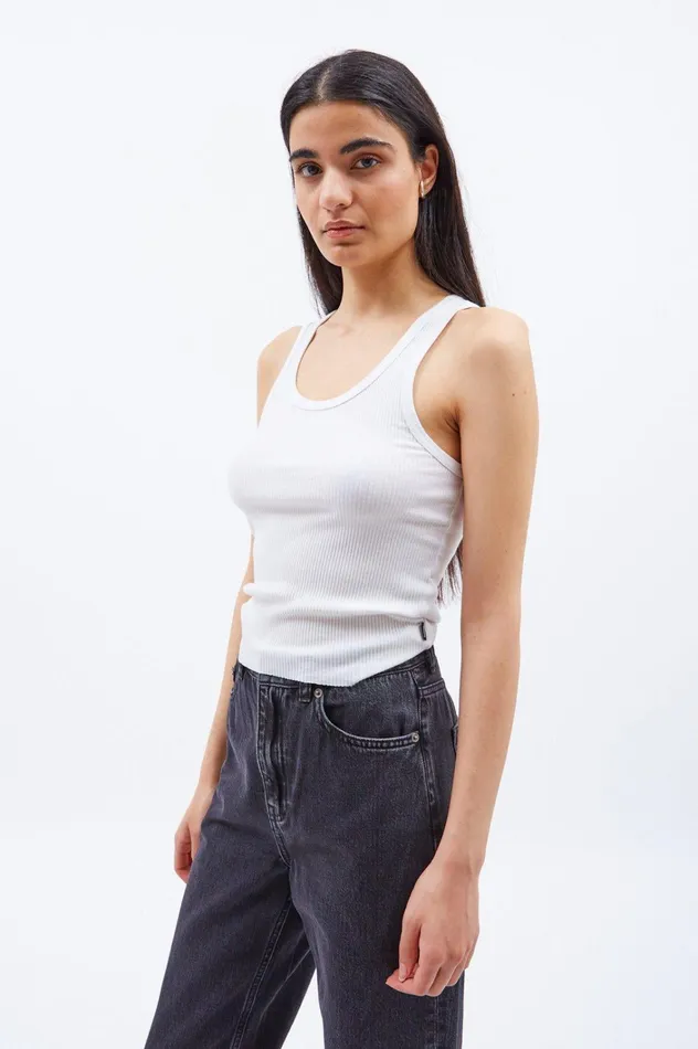 Dr Denim Tees and Tanks Women Demi Tank Top 8211 White White