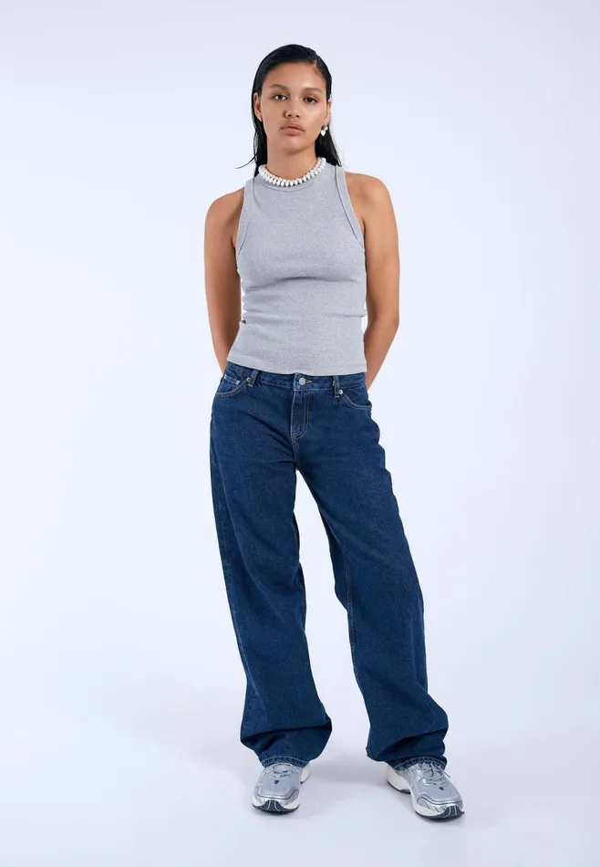 Dr Denim Tees and Tanks Women Etta Top 8211 Grey Melange Grey Melange