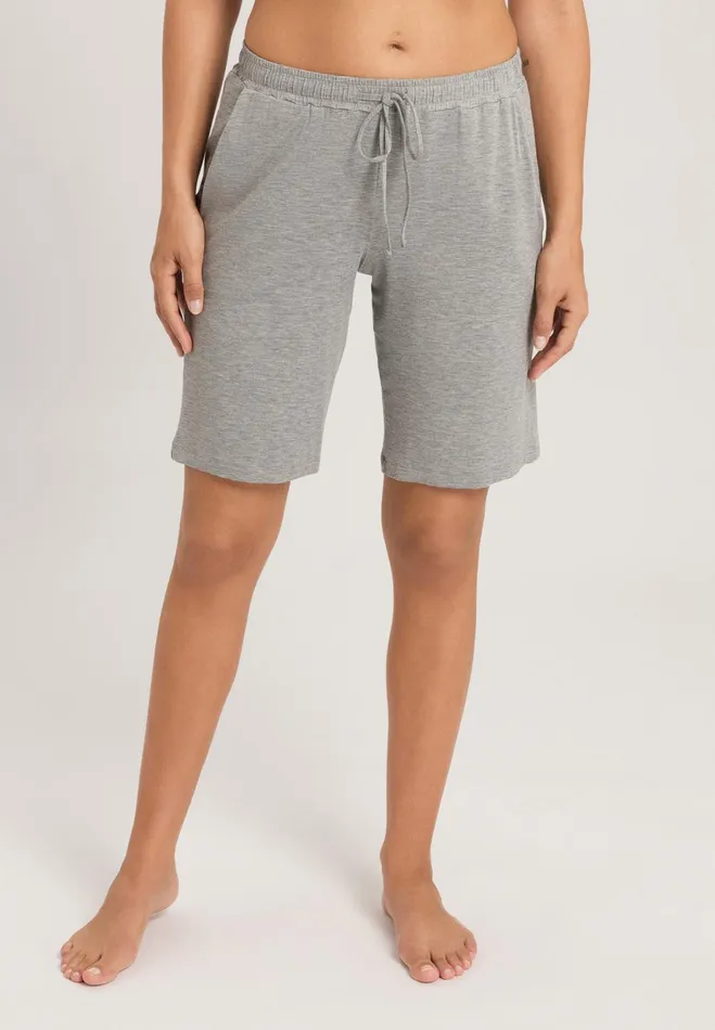 Drawstring Lounge Shorts Grey Melange Women HANRO Pajama Bottoms