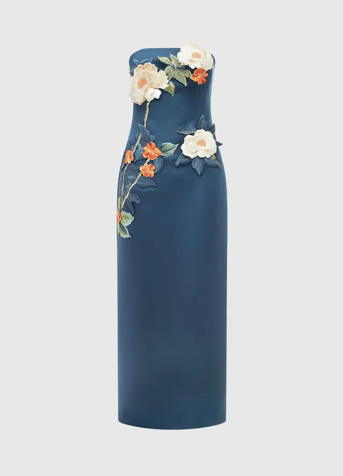 Dresses and Jumpsuits Rayna Appliqu Floral Bustier Maxi Dress 8211 Pear Blossom LEO LIN Women Dresses and Jumpsuits Rayna Appliqu Floral Bustier Maxi Dress 8211 Pear Blossom LEO LIN Women