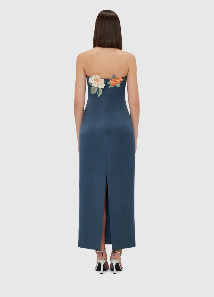 Dresses and Jumpsuits Rayna Appliqu Floral Bustier Maxi Dress 8211 Pear Blossom LEO LIN Women