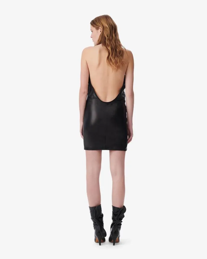 Dresses Women IRO AYLA HALTER LEATHER DRESS