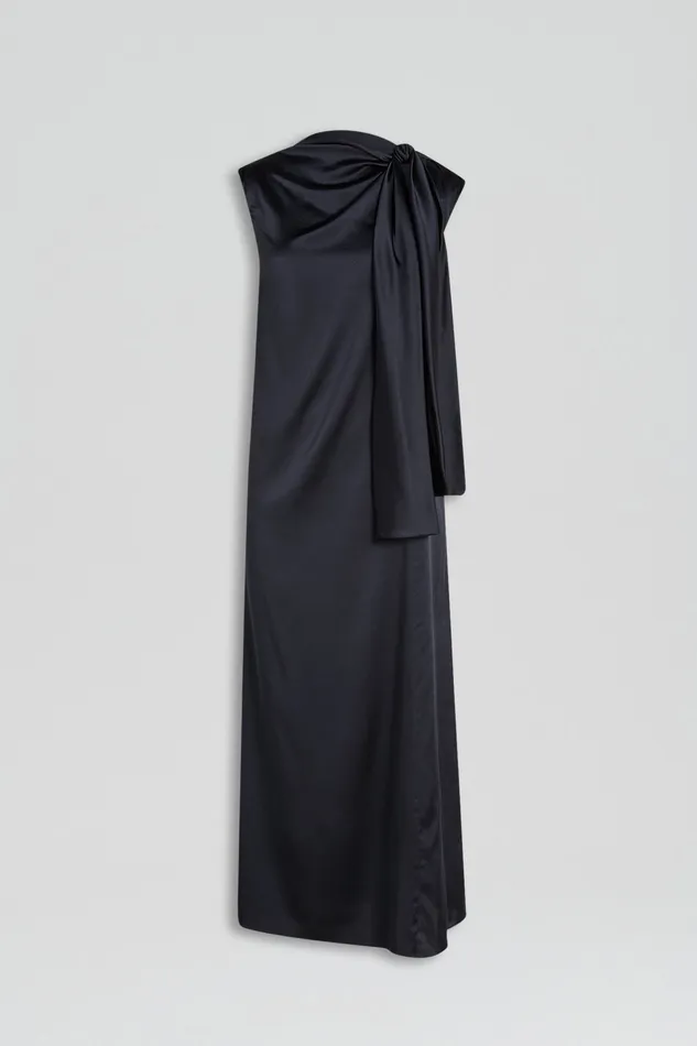 Dresses Women Scanlan Theodore SILK CRAVAT DRESS NAVY Dresses Women Scanlan Theodore SILK CRAVAT DRESS NAVY