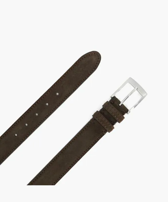 Dune London Belts Men Osdlt Brown Grey Suede Belt Brown