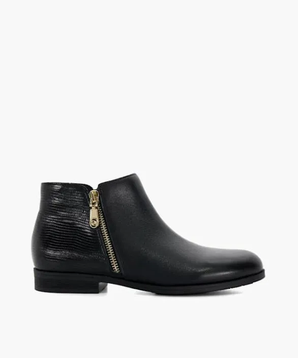 Dune London Black Boots Women Pandias Black Croc Effect Detail Low Heel Boots Black Dune London Black Boots Women Pandias Black Croc Effect Detail Low Heel Boots Black