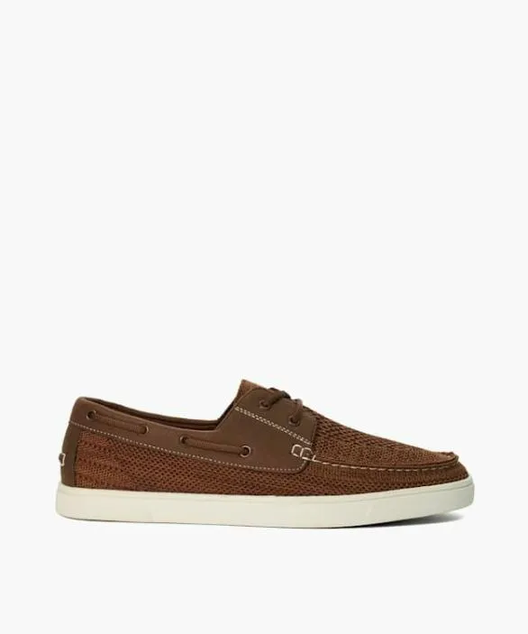 Dune London Boat Shoes Men Blaizerss Tan Knitted Boat Shoes Brown