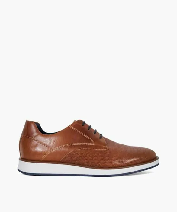 Dune London Brown Shoes Men Beko Tan Perforated Gibson Shoes Brown