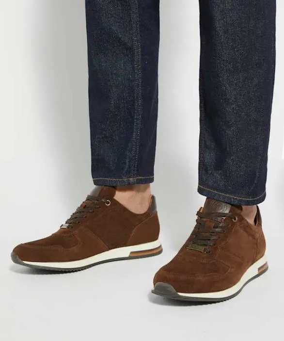 Dune London Brown Shoes Men Trilogy Brown LaceUp Runner Trainers Brown