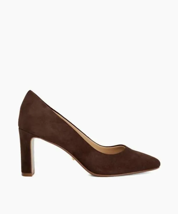 Dune London Court Shoes Women Arriving Brown High Block Heel Court Shoes Brown